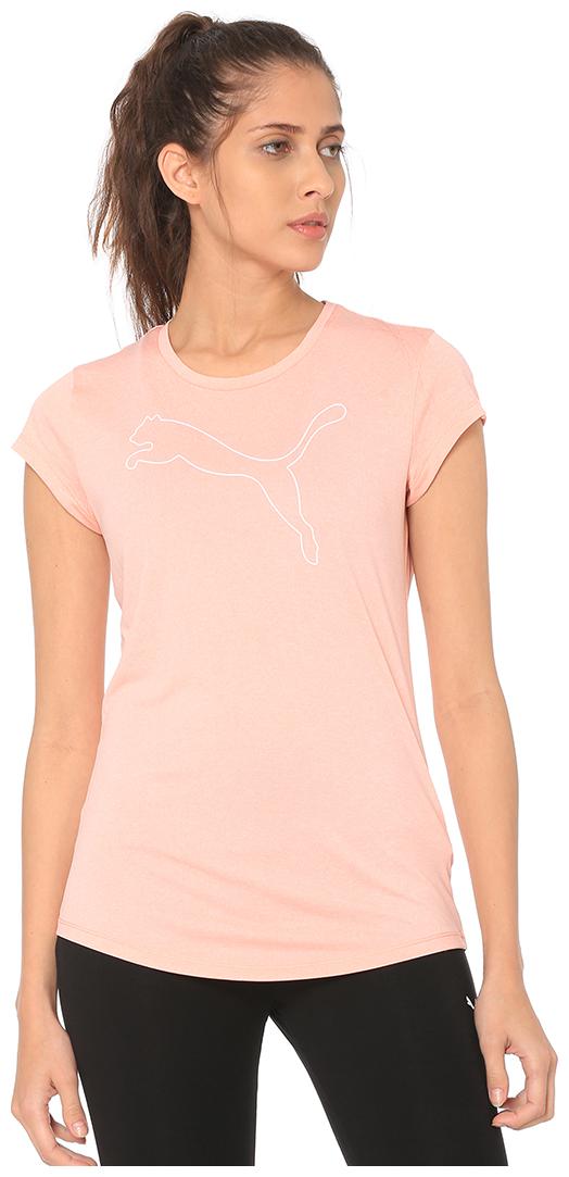 

Puma Women Beige Regular fit Round neck Polyester T shirt