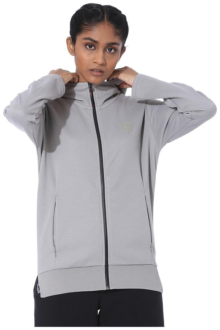 

Puma Women Printed Regular Jacket - Grey