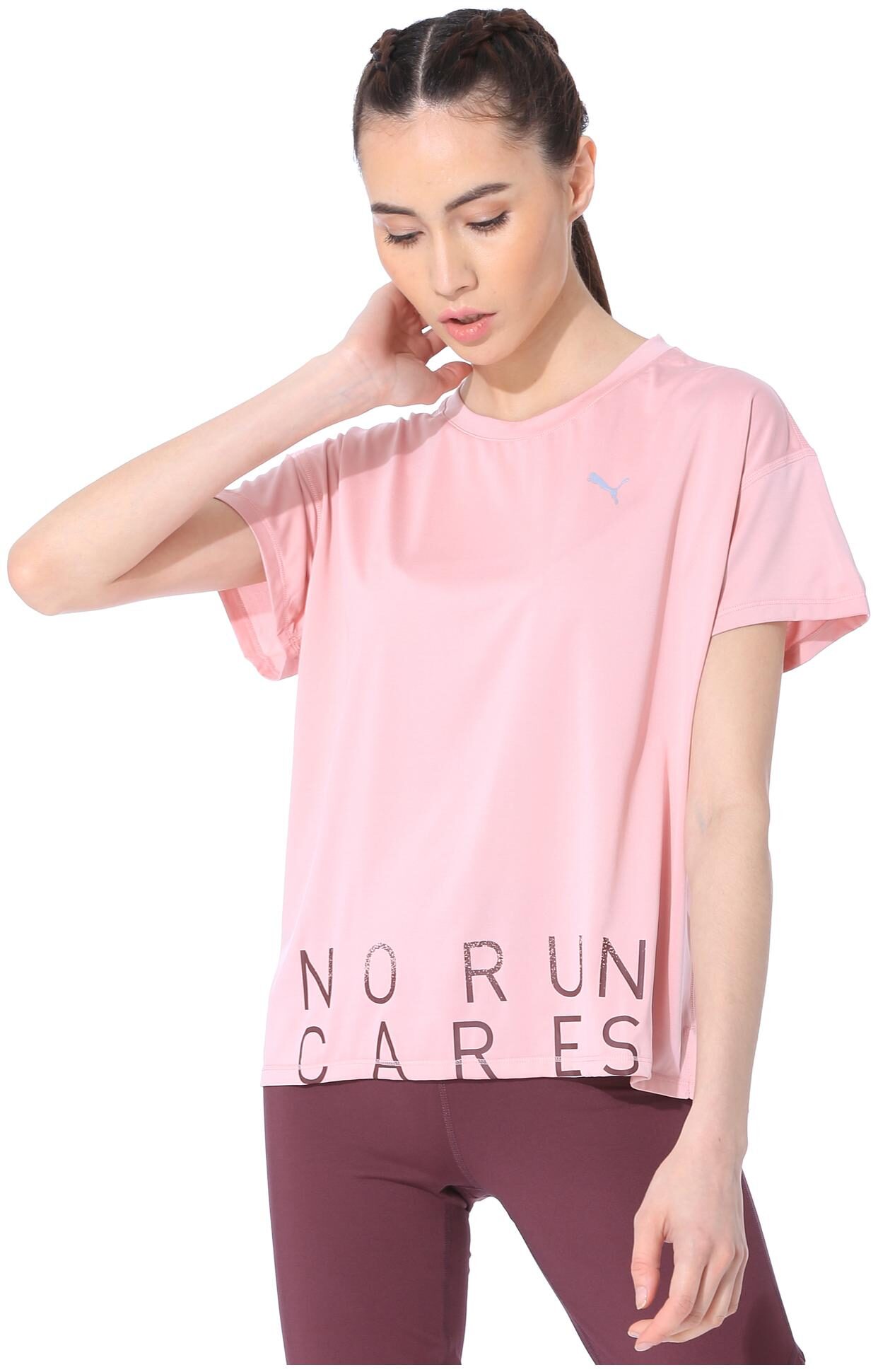 

Puma Women Pink Regular fit Round neck Polyester T shirt