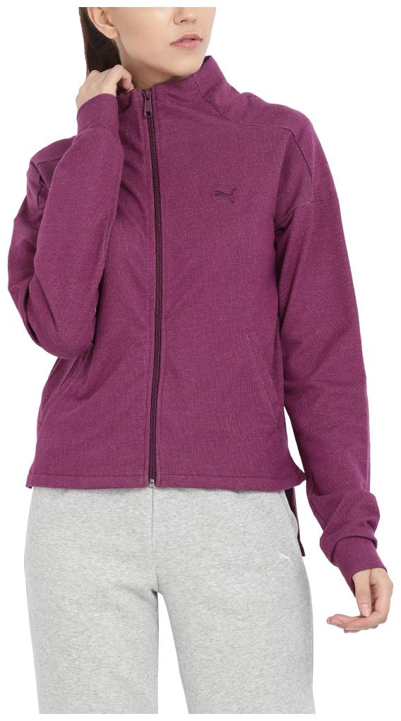 

Puma Women Solid Regular Jacket - Purple