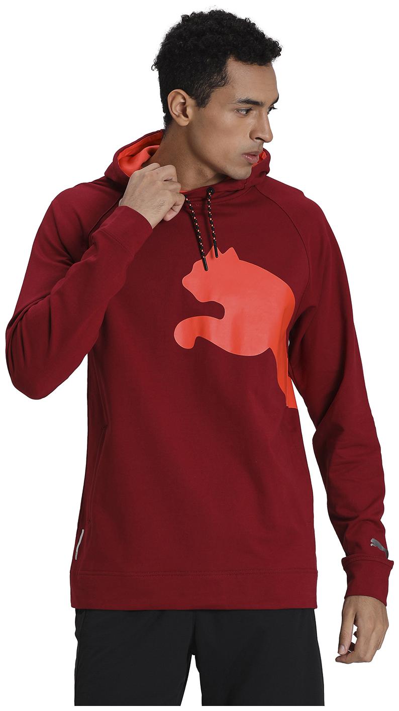 

Puma Men Red Hooded Hoodie