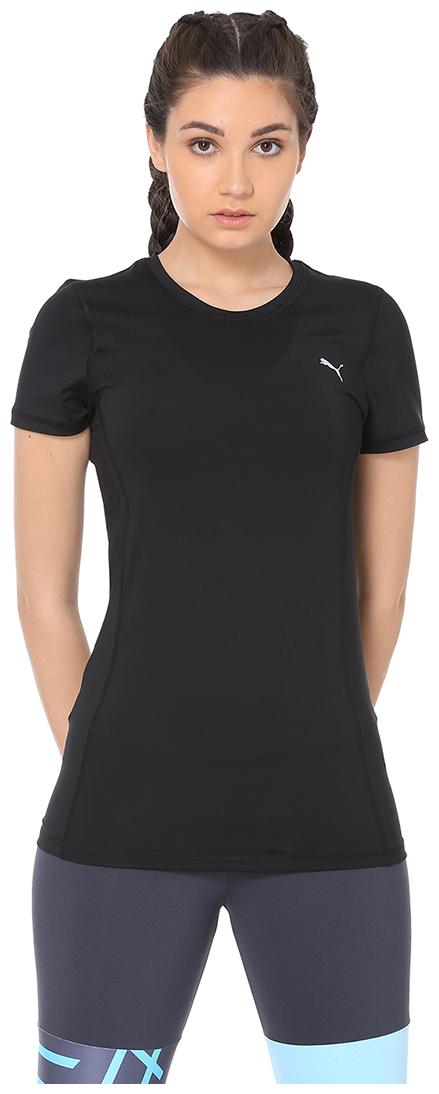 

Puma Women Black Regular fit Round neck Polyester T shirt
