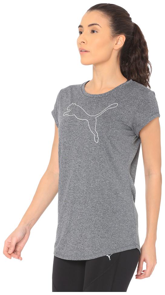 

Puma Women Grey Regular fit Round neck Polyester T shirt