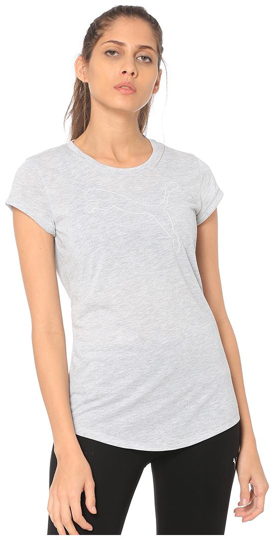

Puma Women Grey Regular fit Round neck Polyester T shirt