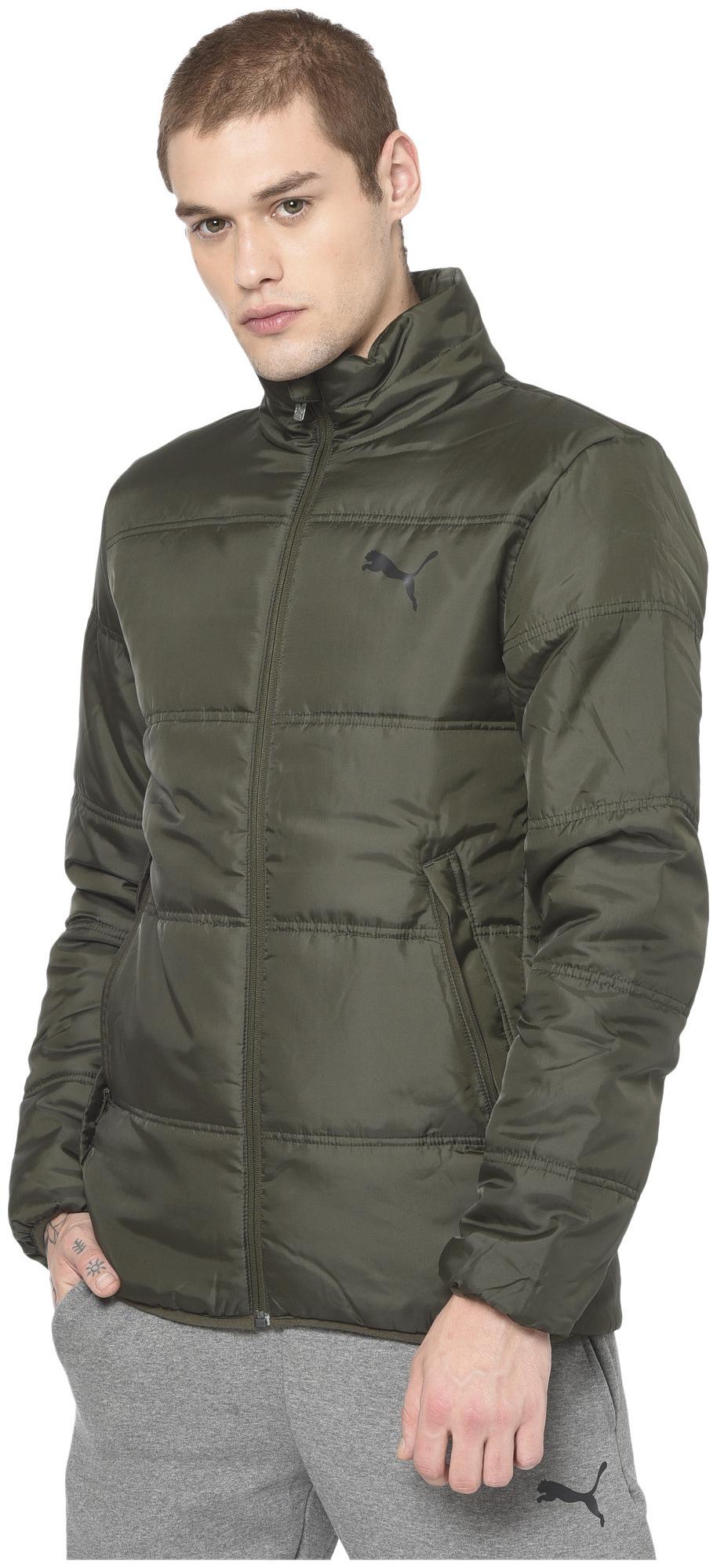

Puma Men Green Solid Quilted jacket