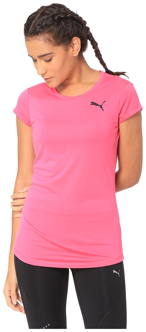 

Puma Women Pink Regular fit Round neck Polyester T shirt