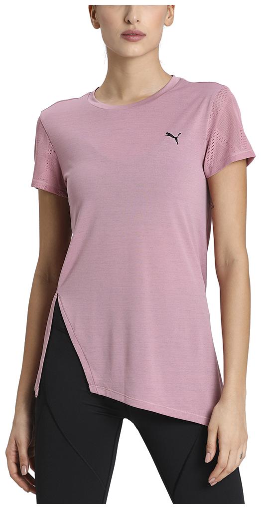 

Puma Women Pink Regular fit Round neck Polyester T shirt