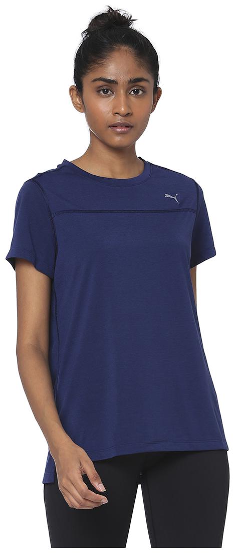 

Puma Women Blue Regular fit Round neck Polyester T shirt