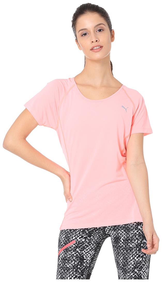 

Puma Women Beige Regular fit Round neck Polyester T shirt
