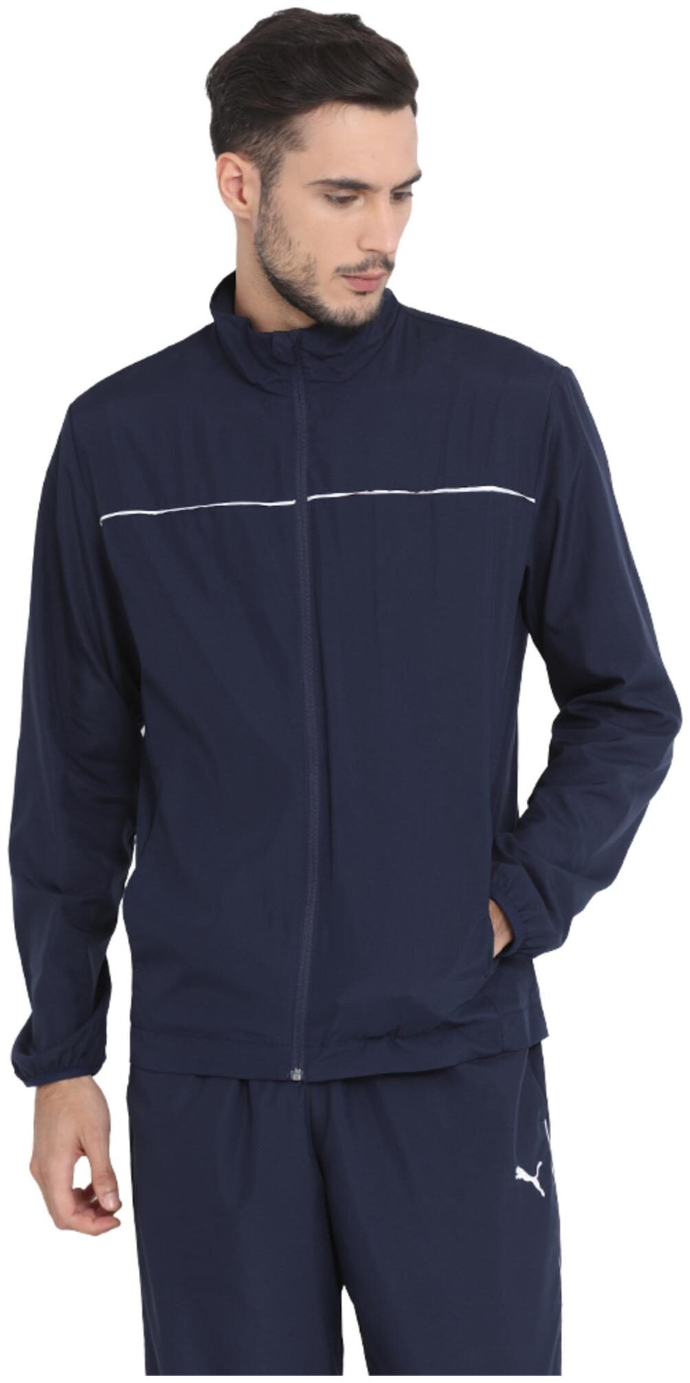 

Puma Men Blue Solid Quilted jacket