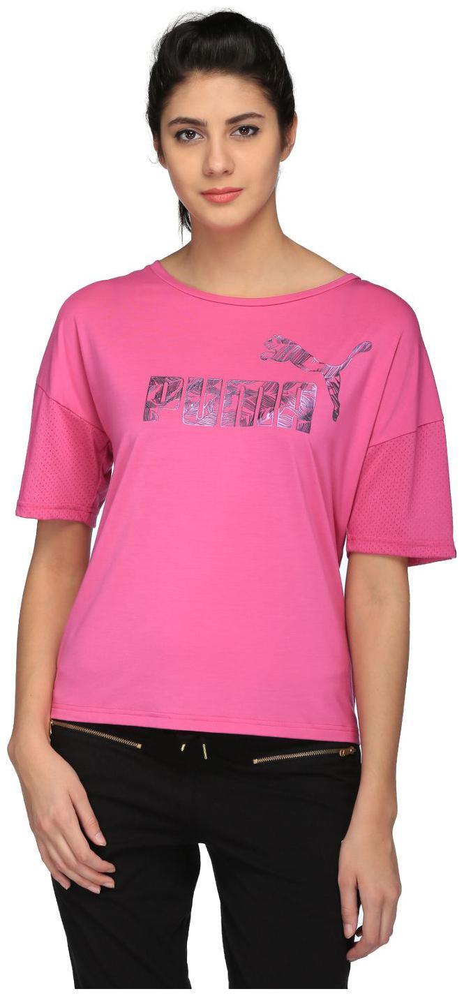 

Puma Women Printed Sports T-Shirt - Pink