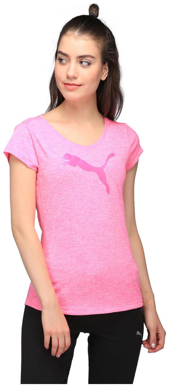 

Puma Women Solid Sports T-Shirt - Pink