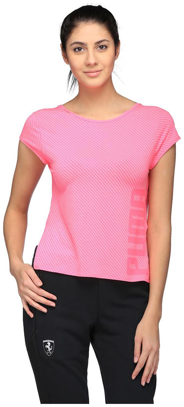 

Puma Women Solid Sports T-Shirt - Pink