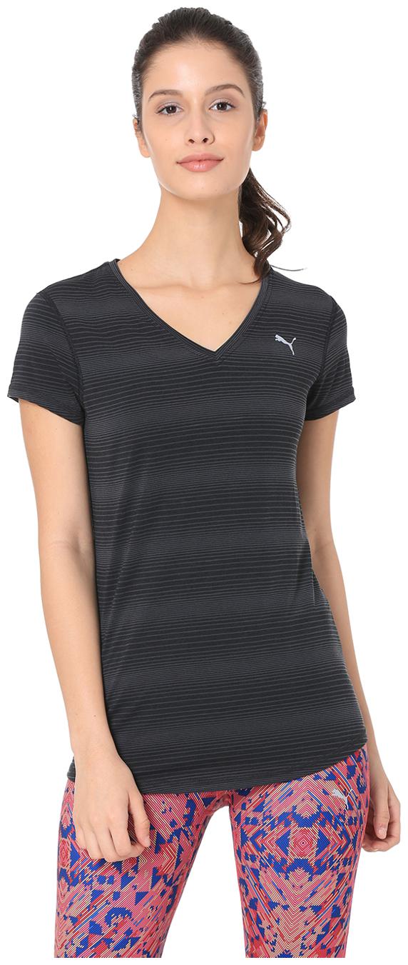 

Puma Women Solid Sports T-Shirt - Black