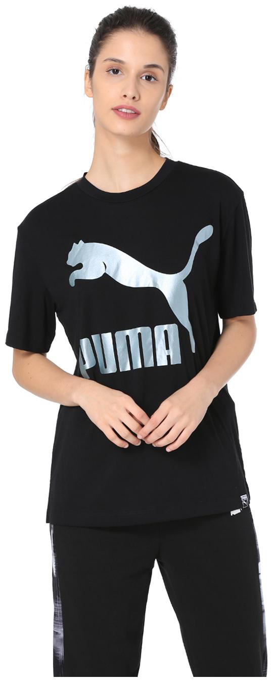 

Puma Women Solid Sports T-Shirt - Black