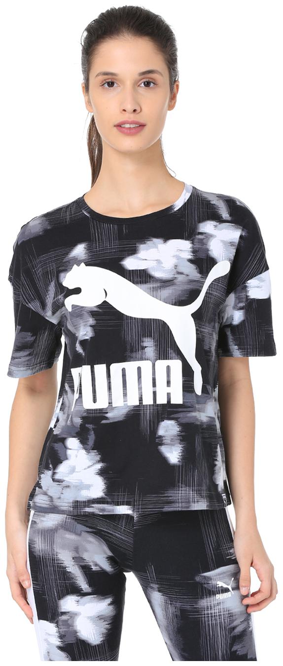 

Puma Women Solid Sports T-Shirt - Black