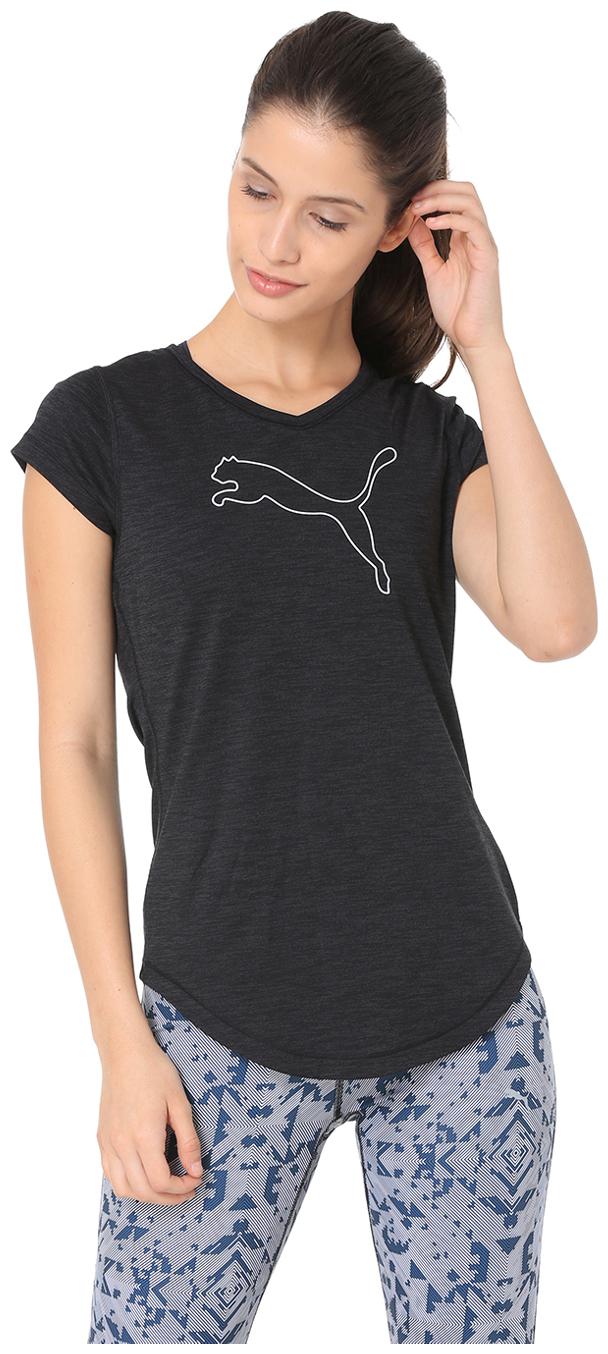 

Puma Women Solid Sports T-Shirt - Black