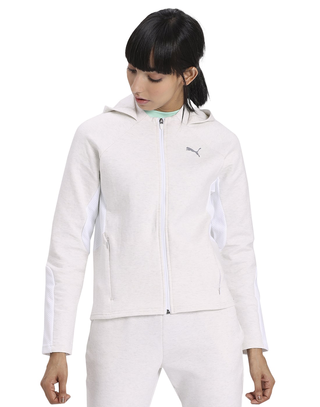 

Puma Women Solid Sweatshirt - White