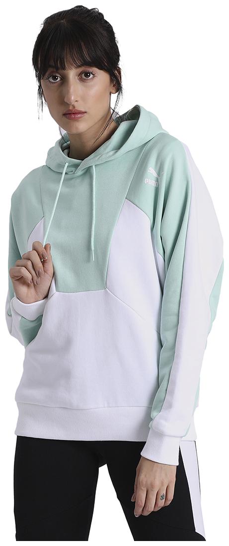 

Puma Women Colourblocked Sweatshirt - Green White