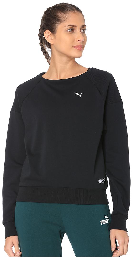 

Puma Women Solid Sweatshirt - Black
