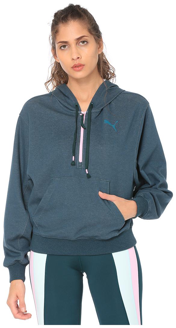 

Puma Women Solid Hoodie - Blue