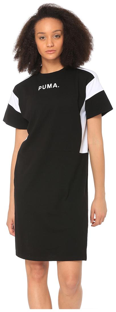 

Puma Black Colorblocked A-line dress