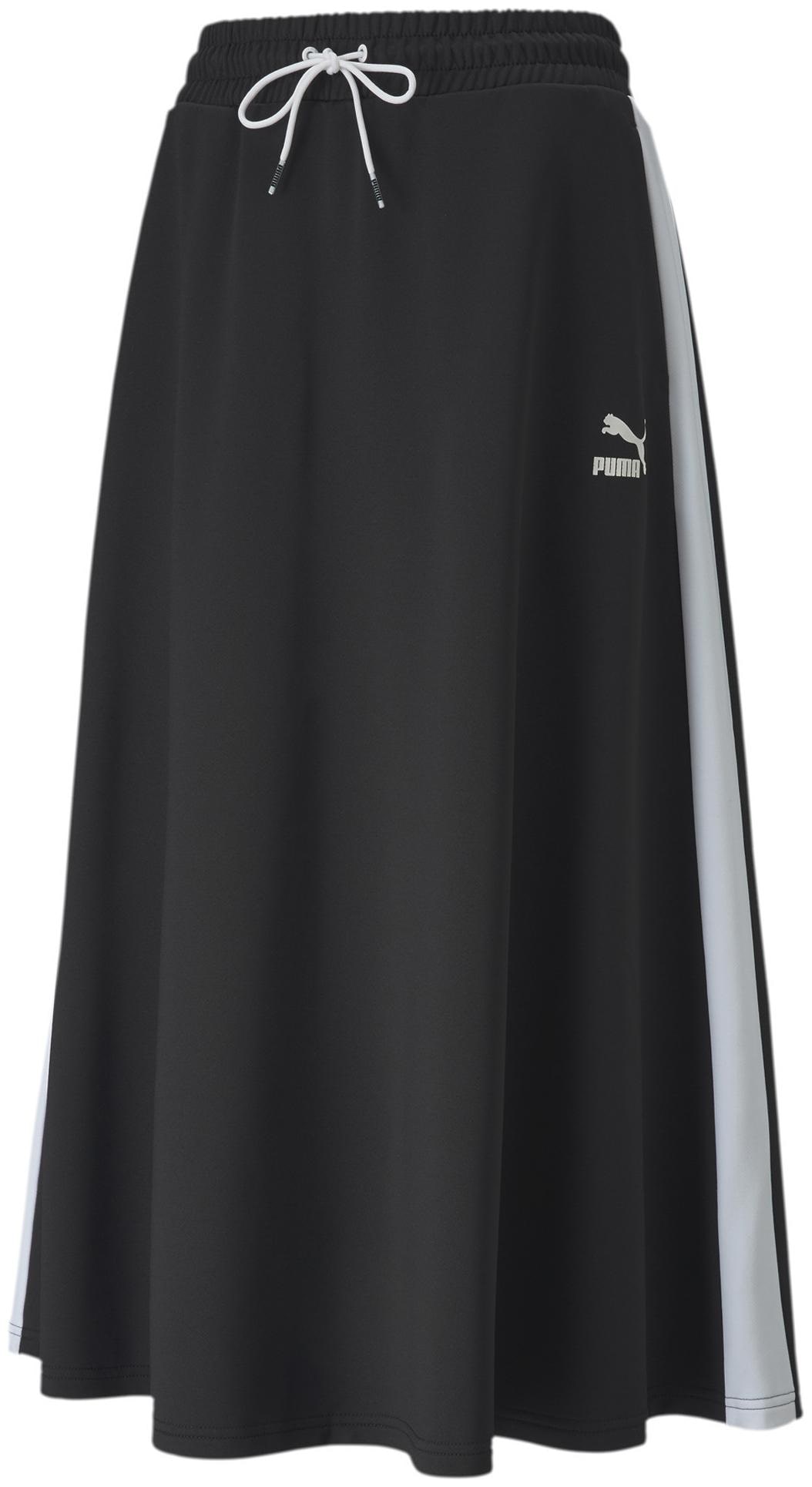 

Puma Printed A-line skirt Midi Skirt - Black