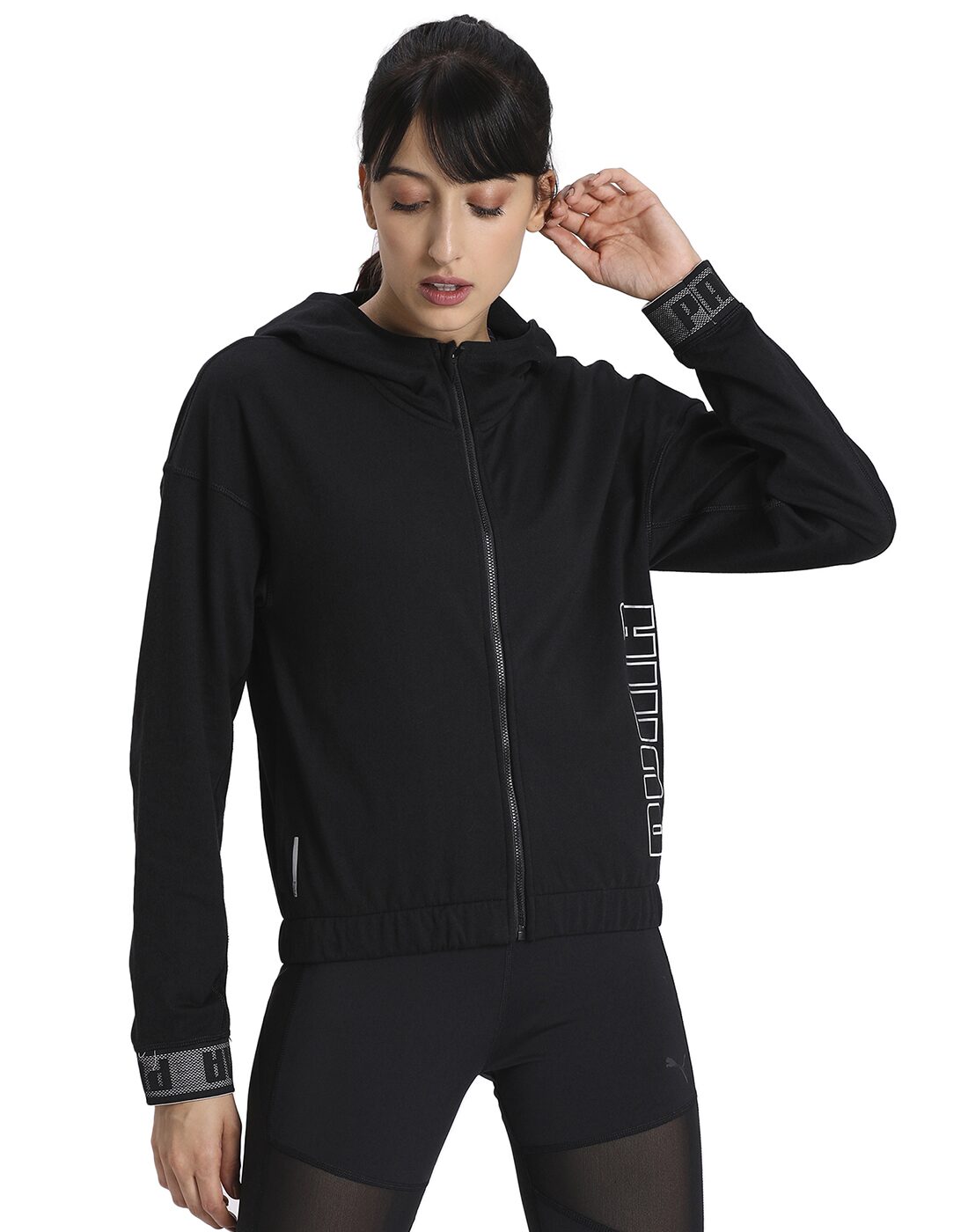 

Puma Women Solid Regular Jacket - Black