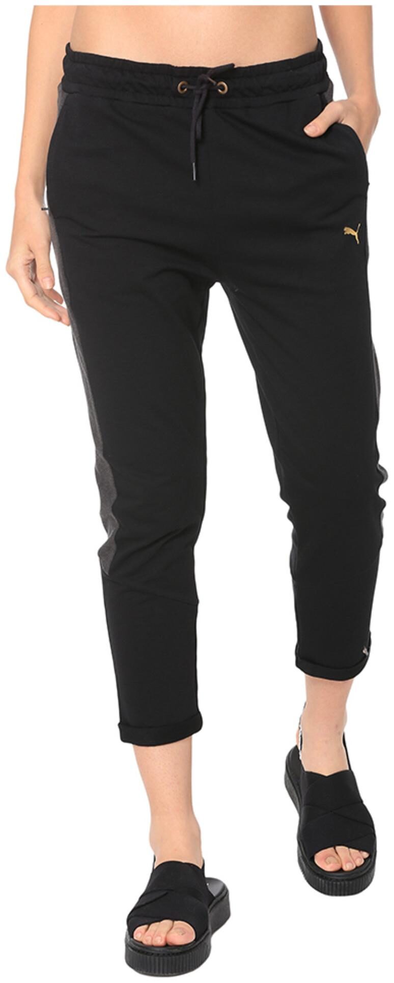 

Puma Women Regular fit Cotton Solid Track pants - Black