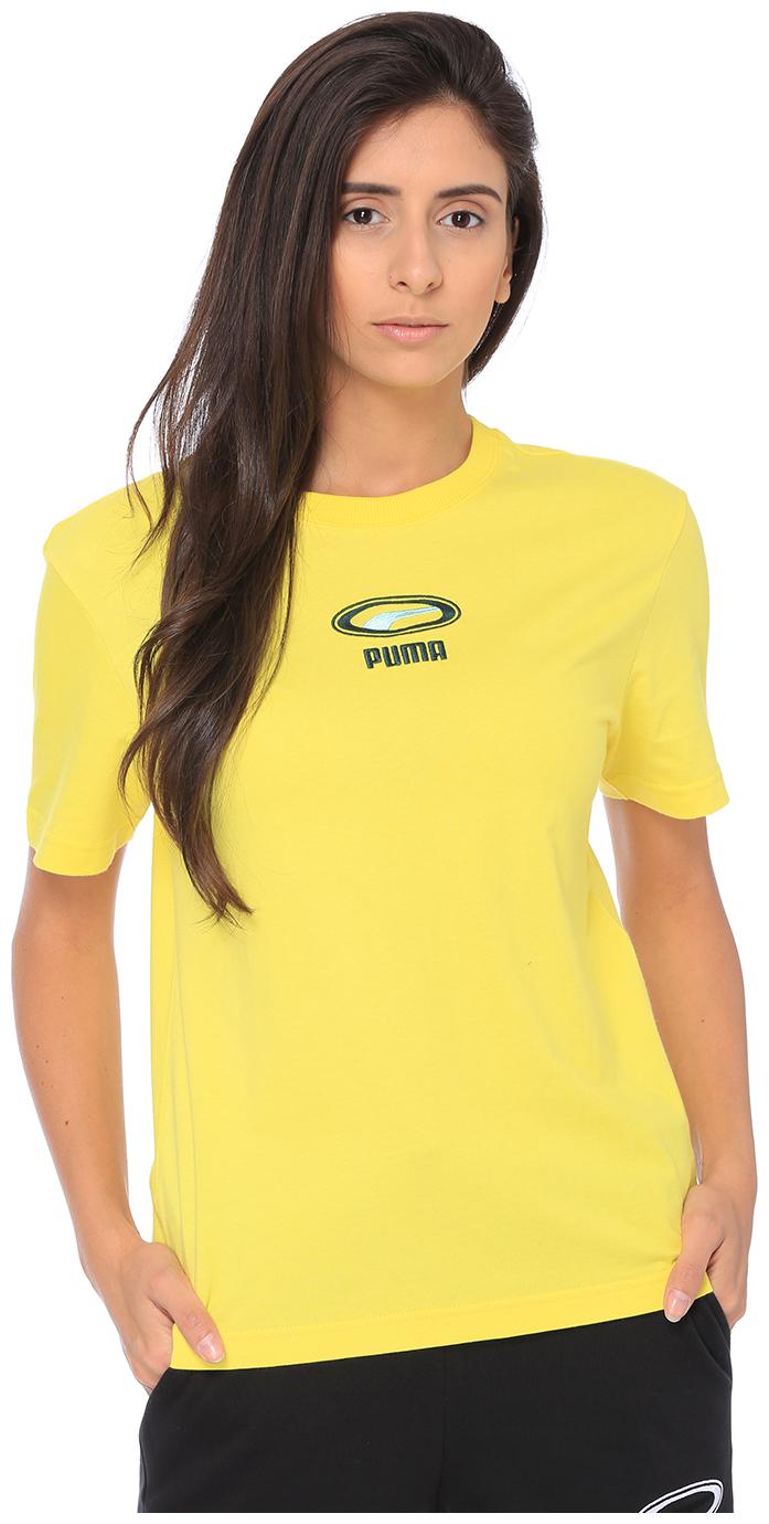 

Puma Women Yellow Regular fit Round neck Cotton T shirt