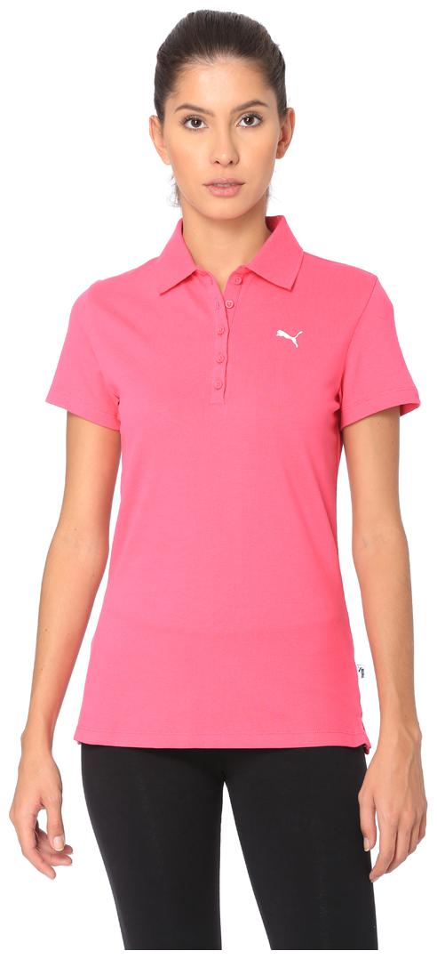 

Puma Women Purple Regular fit Polo neck Cotton T shirt