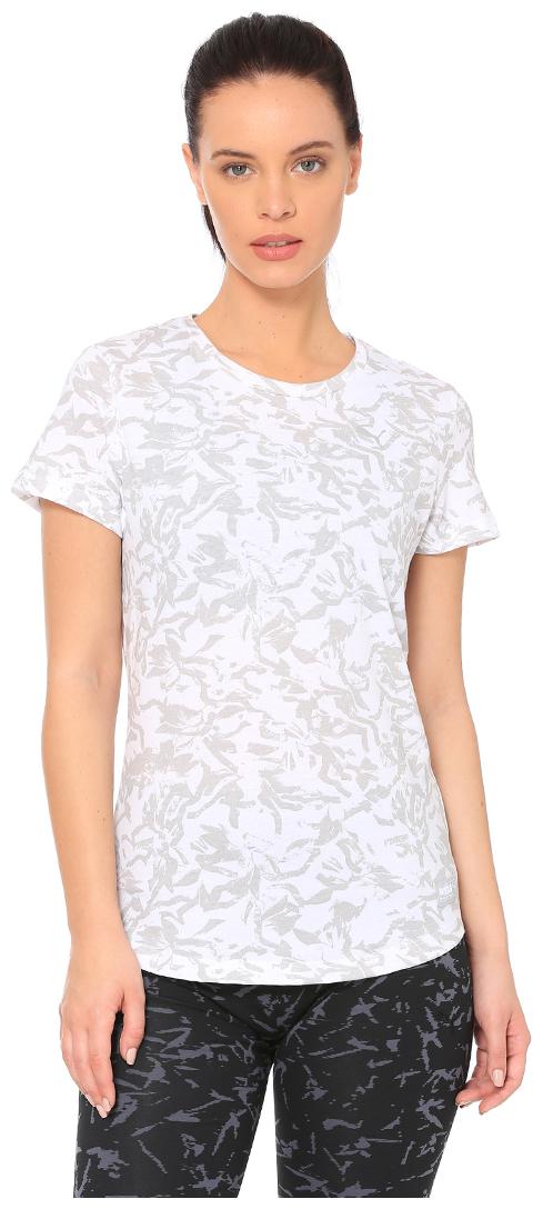 

Puma Women White Regular fit Round neck Cotton T shirt