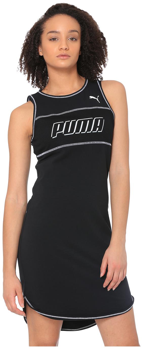 

Puma Black Printed A-line dress