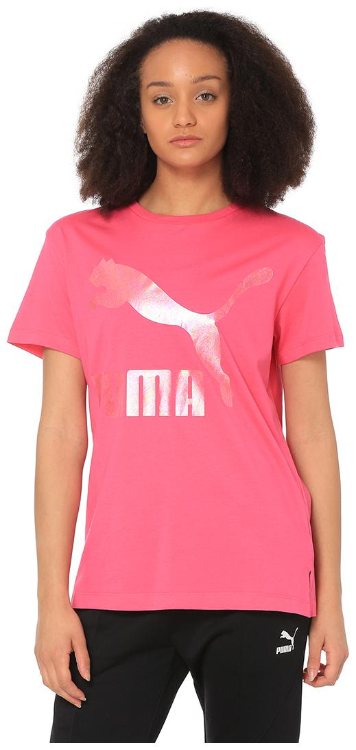

Puma Women Purple Regular fit Round neck Cotton T shirt