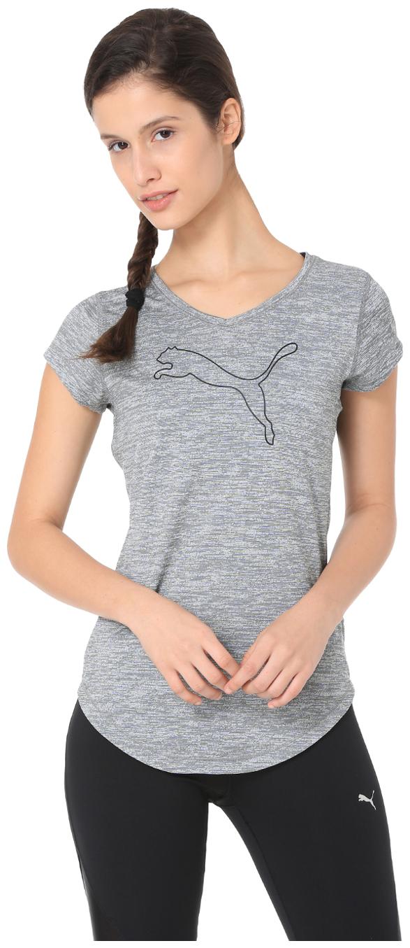 

Puma Women Solid Sports T-Shirt - Grey