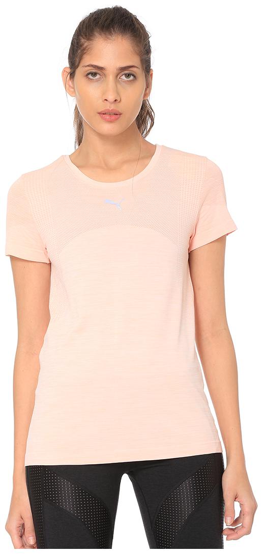 

Puma Women Pink Regular fit Round neck Nylon T shirt
