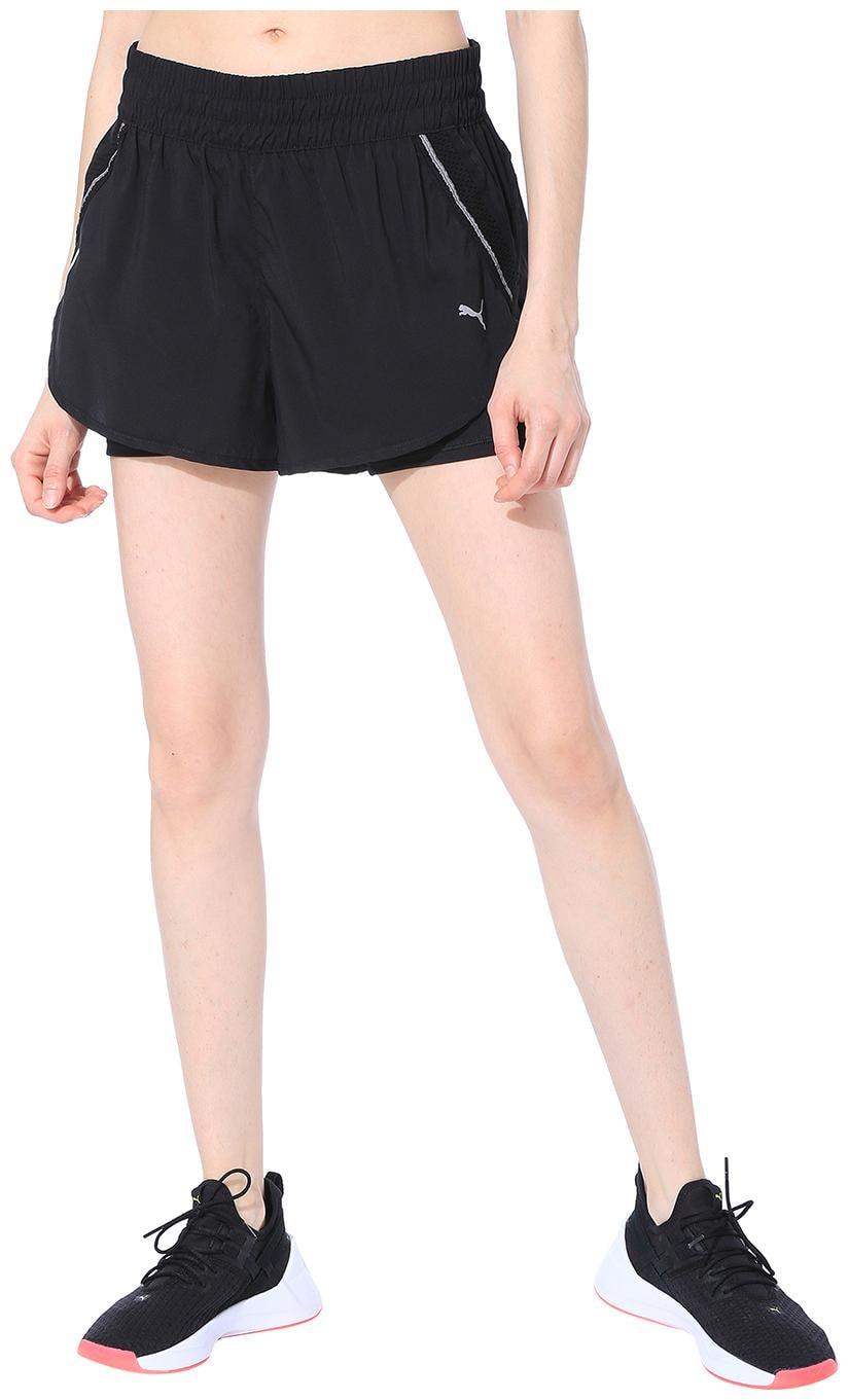 

Puma Women Solid Regular shorts - Black