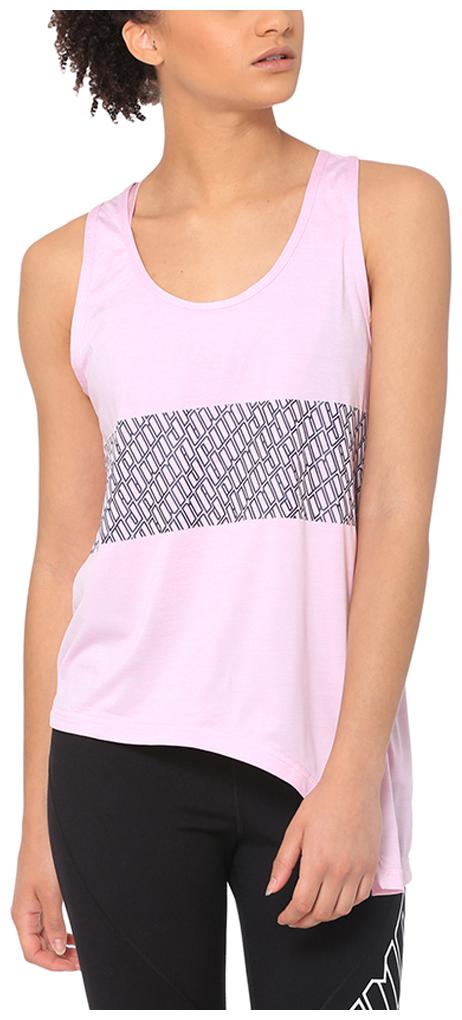 

Puma Women Pink Regular fit U neck Polyester Tank top