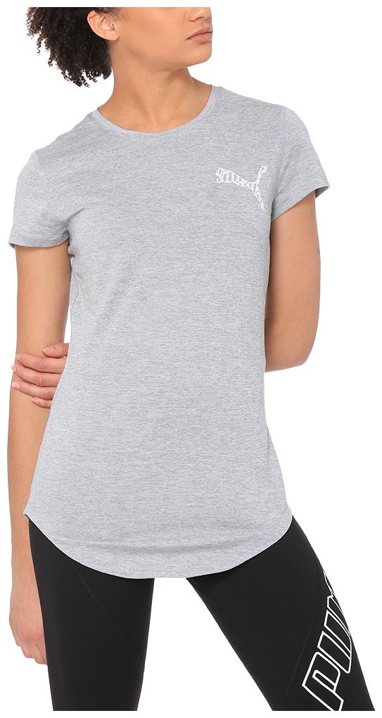 

Puma Women Grey Regular fit Round neck Polyester T shirt