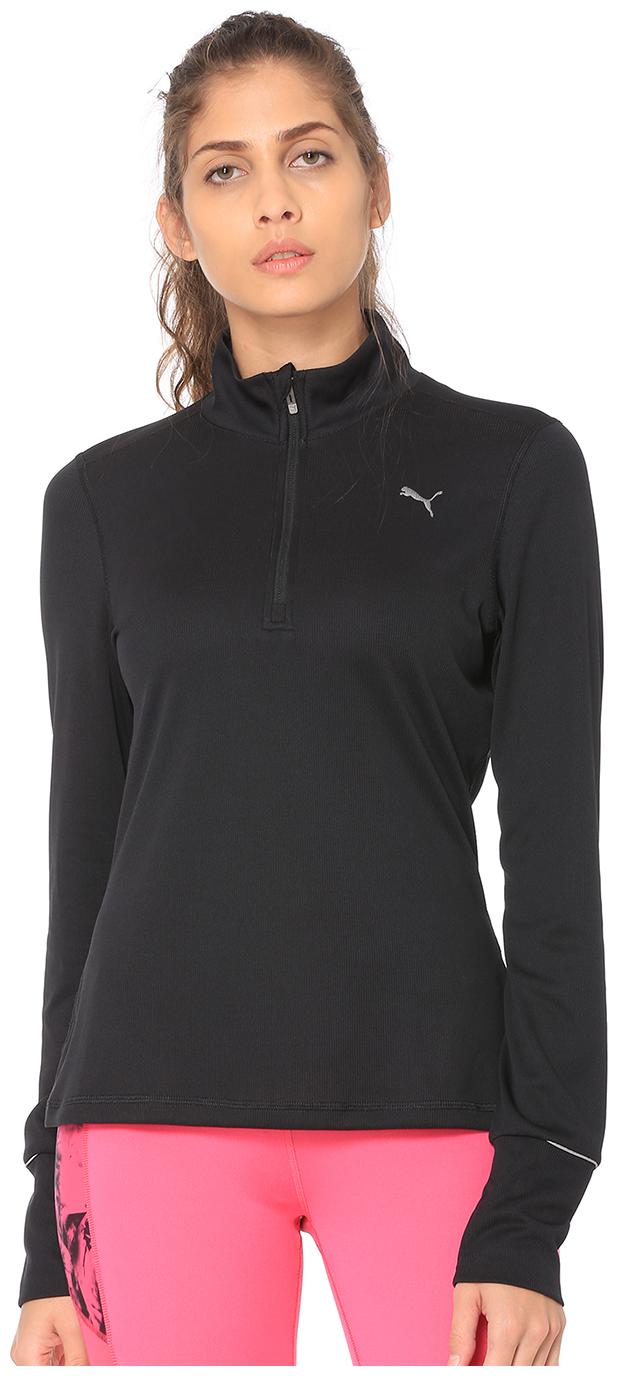 

Puma Women Solid Sweatshirt - Black