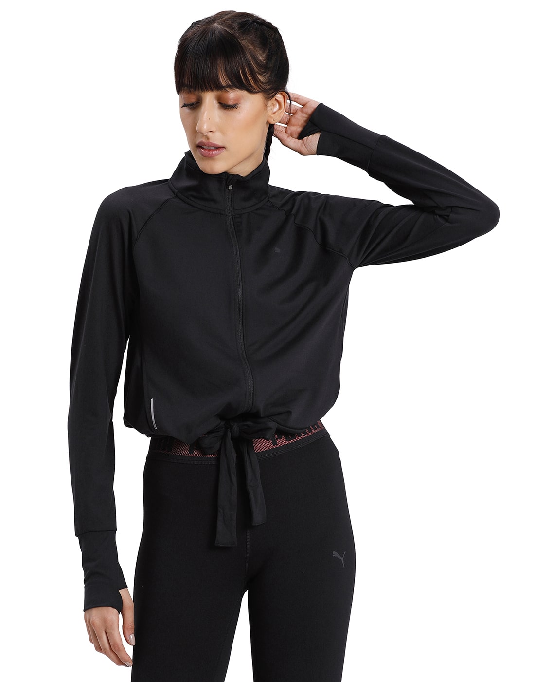 

Puma Women Solid Regular Jacket - Black
