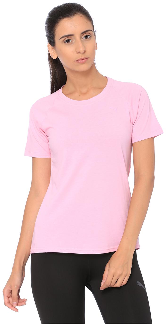 

Puma Women Pink Regular fit Round neck Polyester T shirt