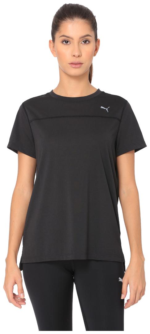 

Puma Women Black Regular fit Round neck Polyester T shirt