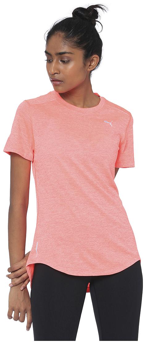 

Puma Women Pink Regular fit Round neck Polyester T shirt