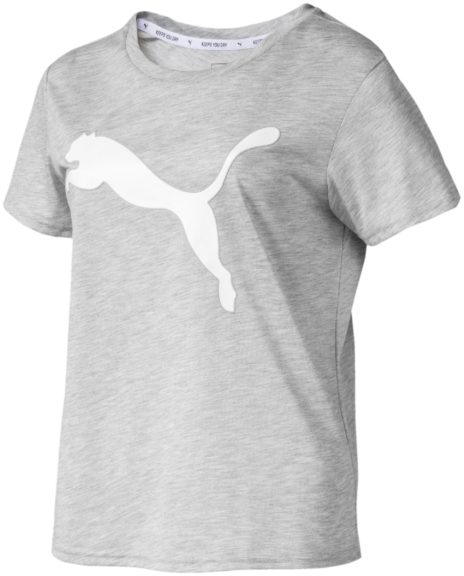 

Puma Women Grey Regular fit Round neck Polyester T shirt