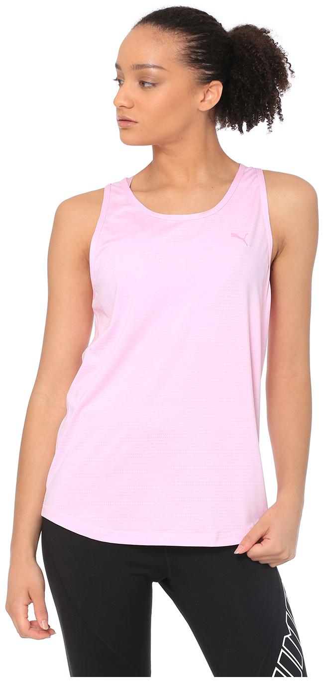 

Puma Women Pink Regular fit U neck Polyester Tank top