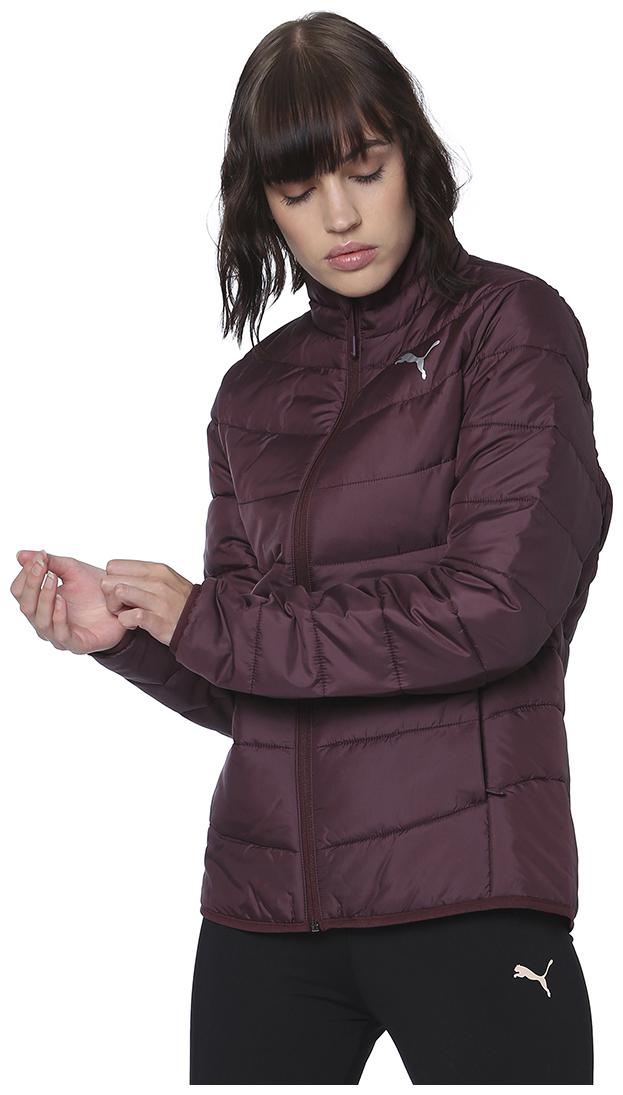 

Puma Women Solid Quilted Jacket - Maroon