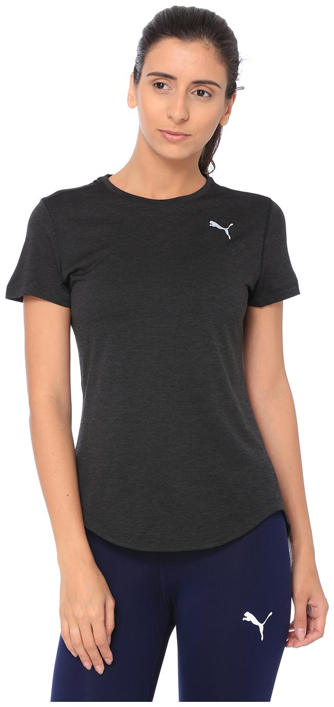 

Puma Women Black Regular fit Round neck Polyester T shirt