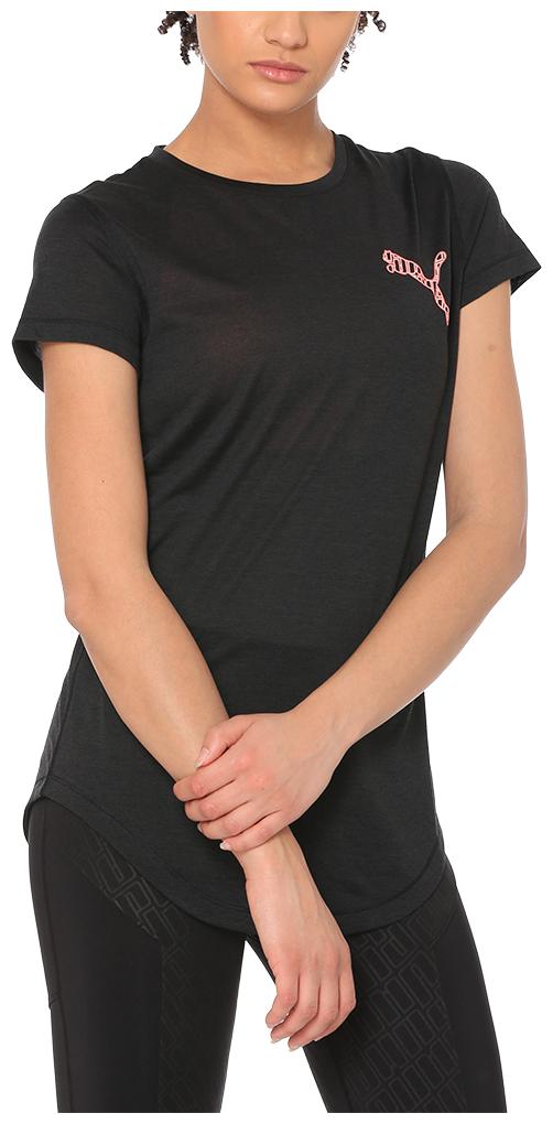

Puma Women Black Regular fit Round neck Polyester T shirt