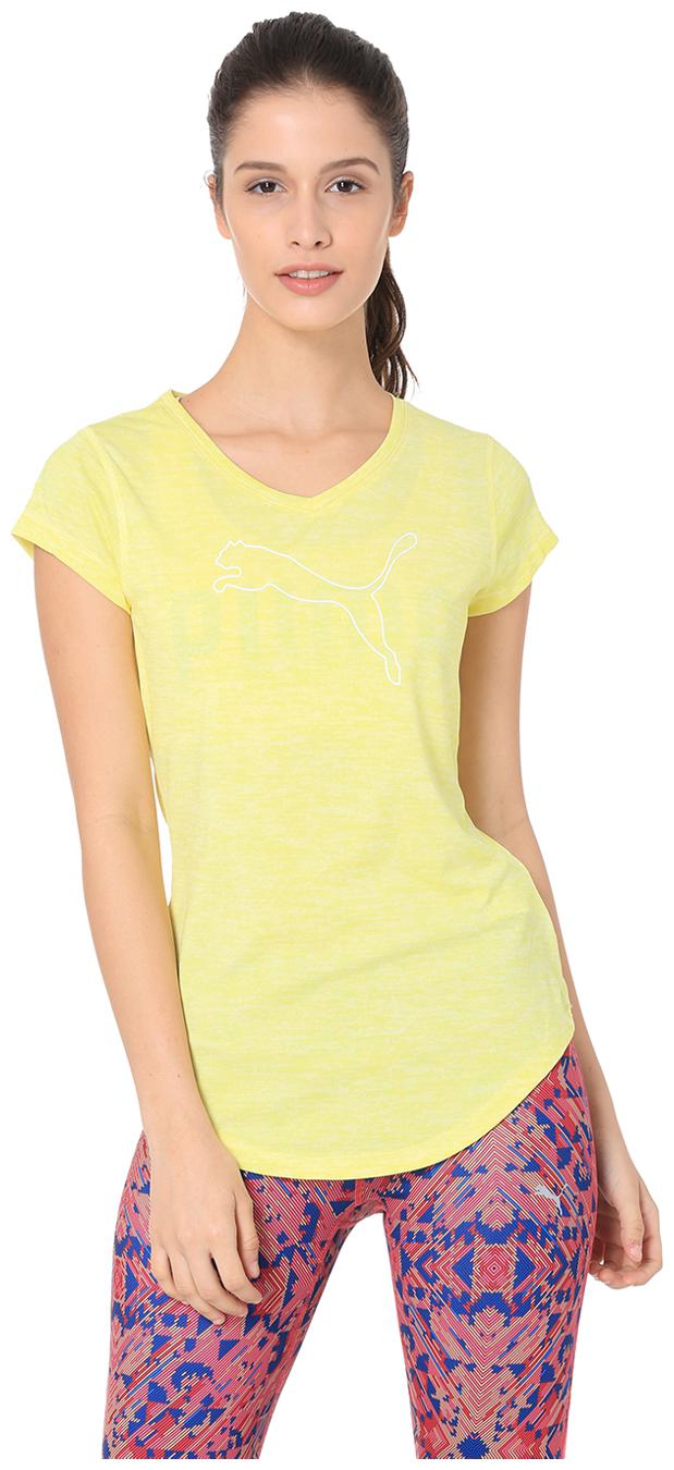 

Puma Women Solid Sports T-Shirt - Yellow